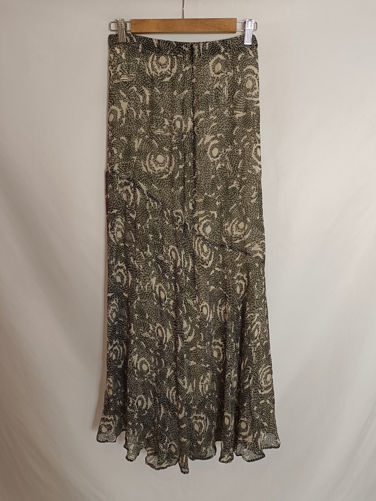 ZARA. Printed pleated skirt T.xs