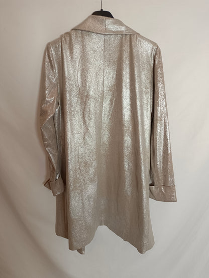 ZARA. Blazer ante plateada T.xs