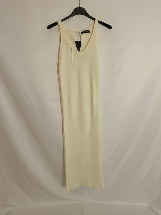 ZARA. White ribbed dress Tm