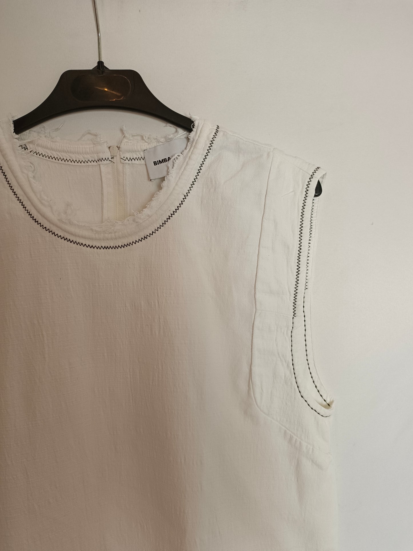 BIMBA Y LOLA. Vestido denim blanco T.m