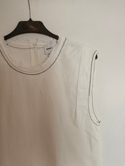 BIMBA Y LOLA. Vestido denim blanco T.m