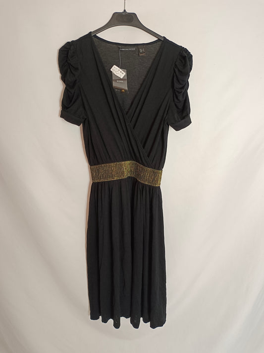 MANGO. Black Stretch Ts Dress