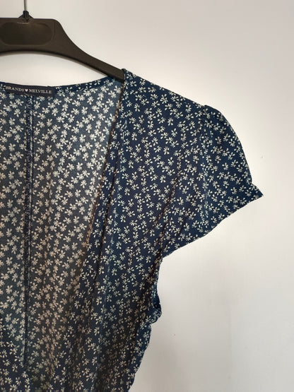 BRANDY MELVILLE. Blue floral dress S.xs/s