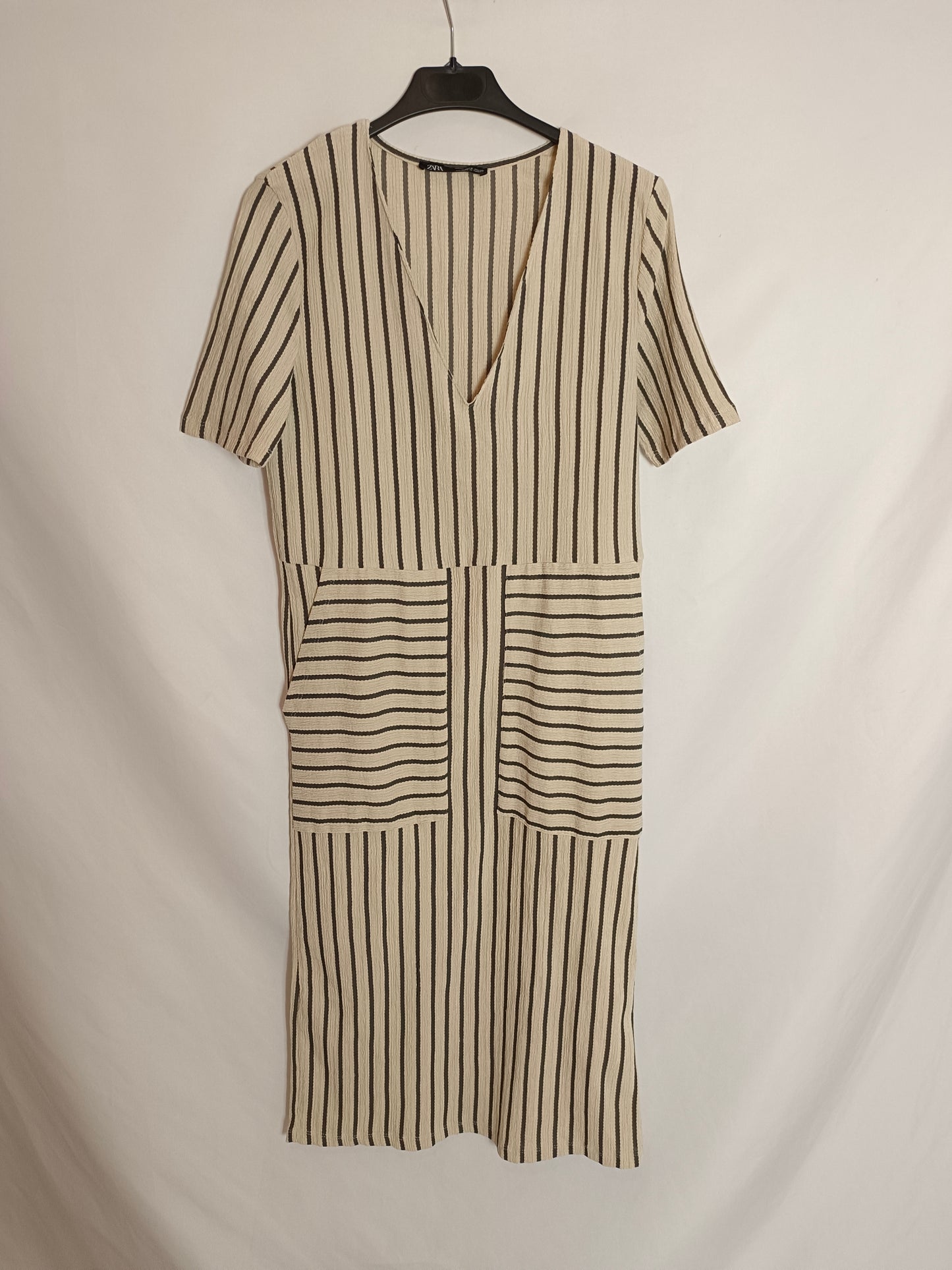 ZARA. Striped Ts midi dress