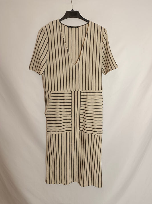 ZARA. Striped Ts midi dress