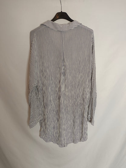 ZARA Flowy striped blouse Tl
