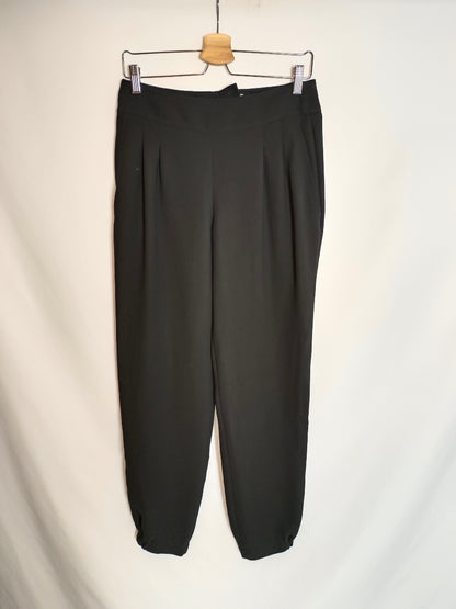 TRUCCO. Black pleated trousers, size 38