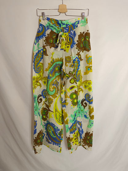 ZARA. Pantalón efecto pareo T.s