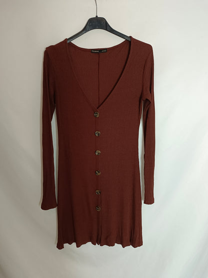 pull and bear ribbed dress brown ribbed dress brand new with tags size S from