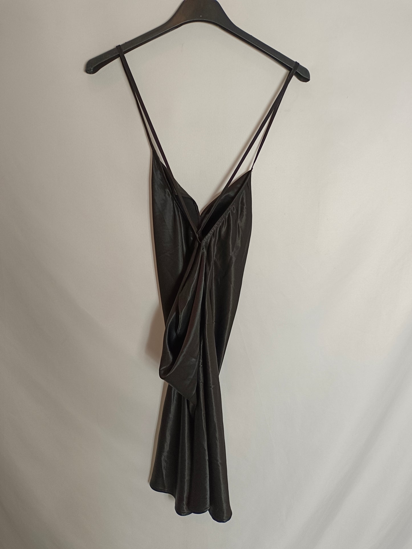 H&amp;M. Black satin dress size 38
