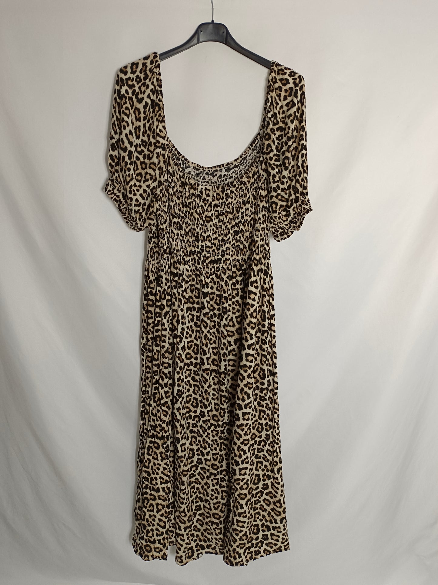 H&M. Vestido print nido abeja T.xxl