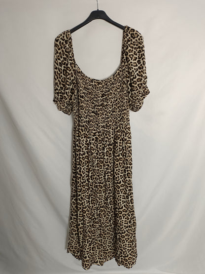 H&M. Vestido print nido abeja T.xxl