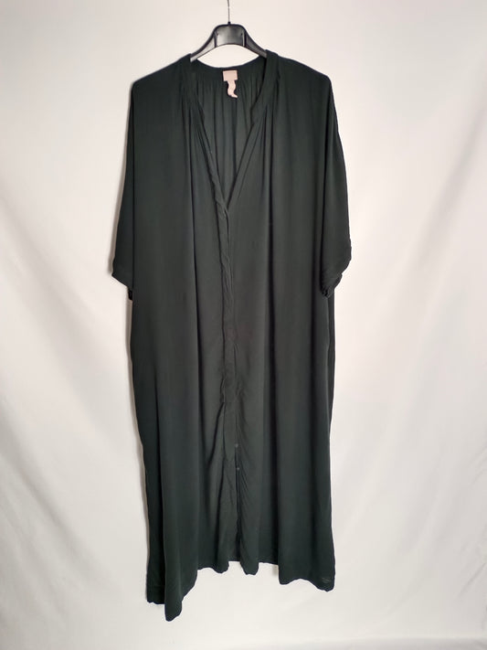 H&amp;M. Black button-down dress S.2xl