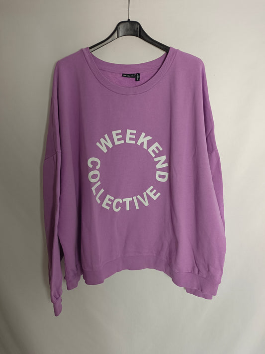 ASOS. Lilac sweatshirt with letters, size 52