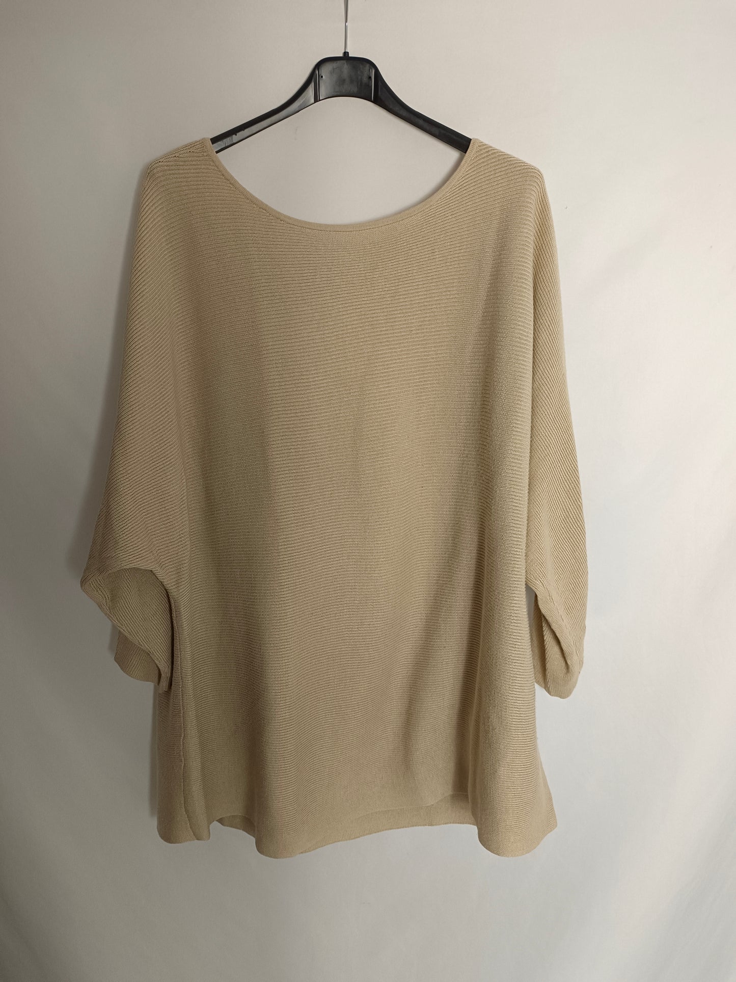 H&M.Jersey beige canalé T.2xl