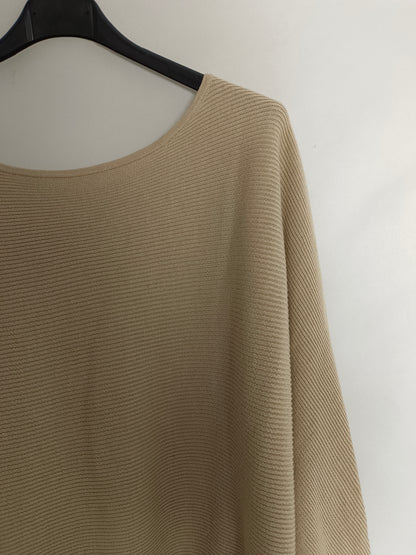 H&M.Jersey beige canalé T.2xl