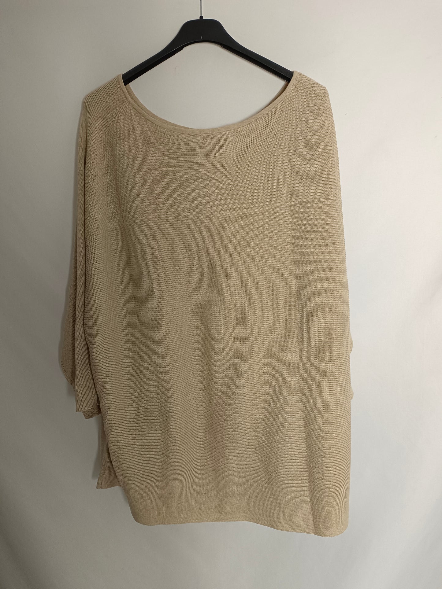 H&M.Jersey beige canalé T.2xl