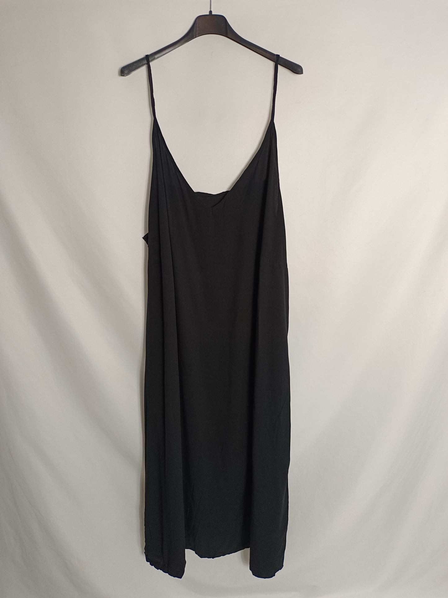OTRAS. Vestido tirantes negro TU(2xl/3xl)