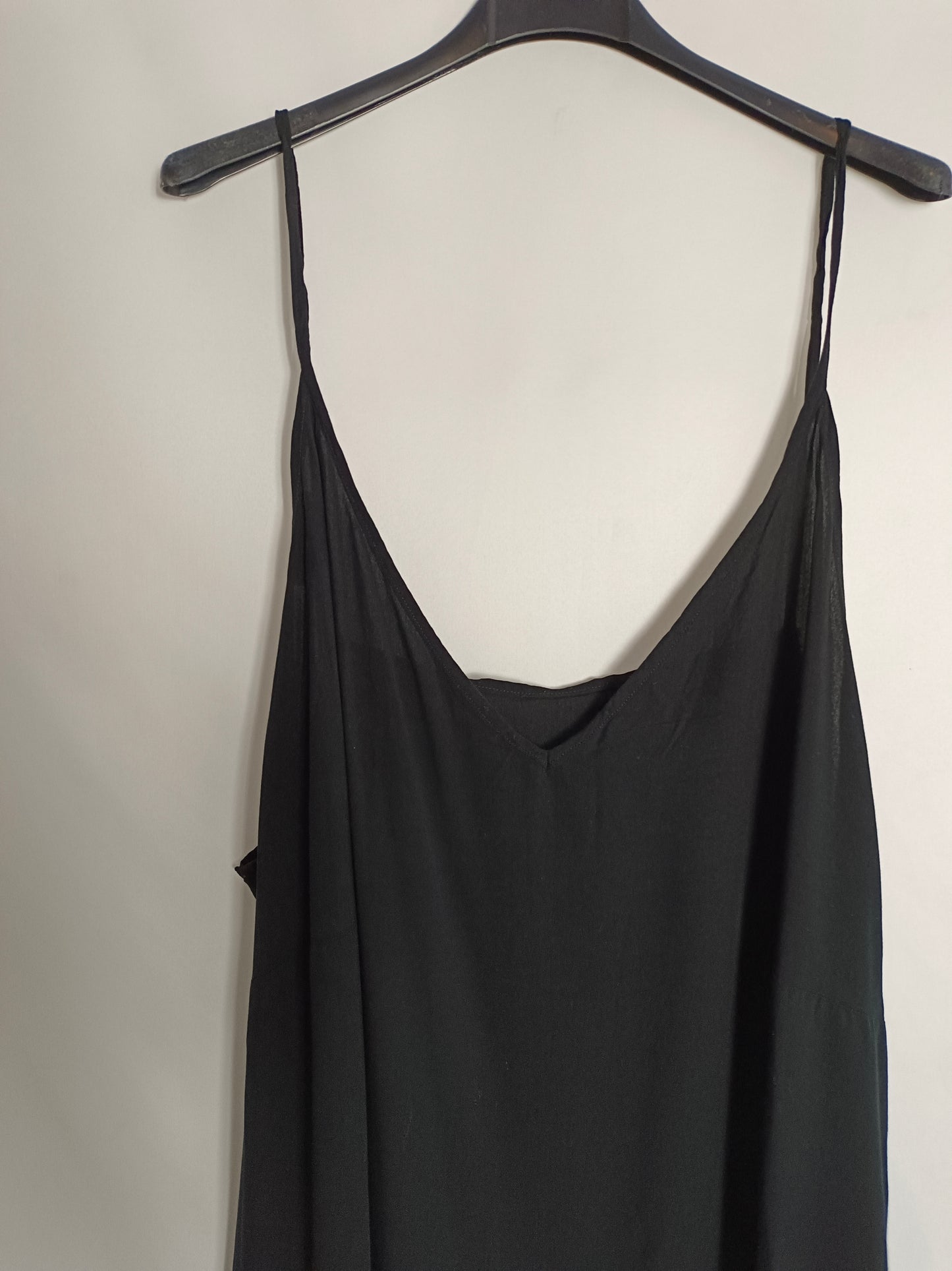 OTRAS. Vestido tirantes negro TU(2xl/3xl)