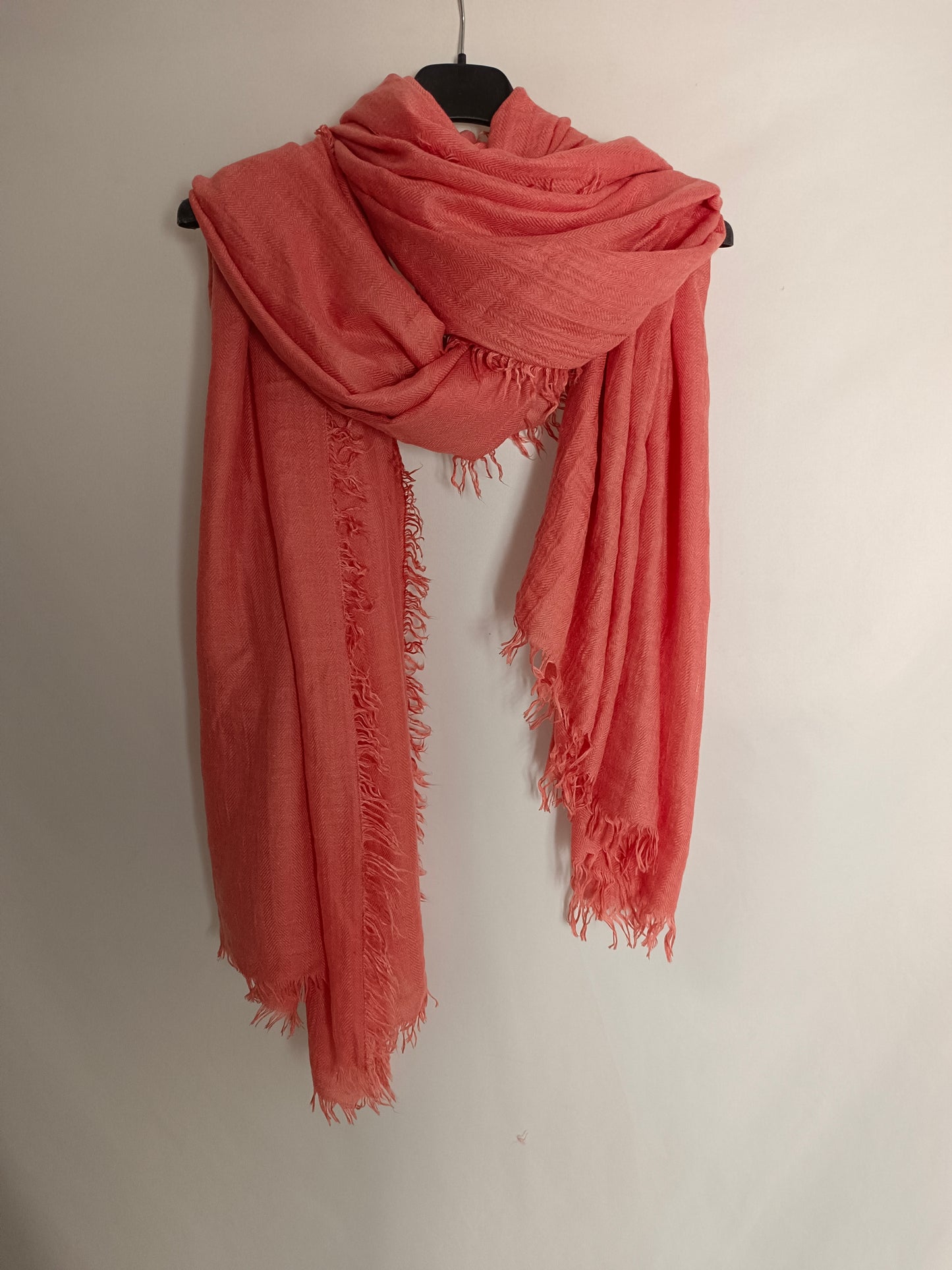 OTHERS. Light orange fringed scarf