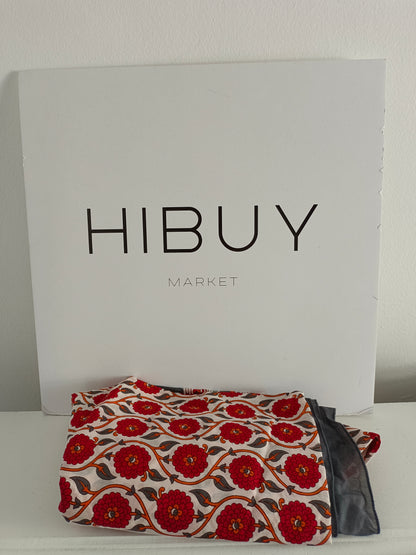 BOUGAINVILIA. White pareo with red flowers