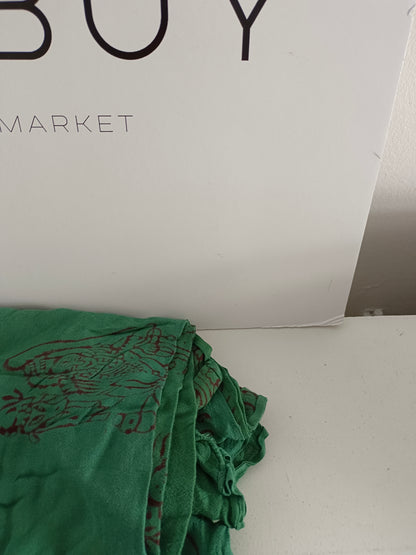 BUGANVILIA. Pareo verde hippie