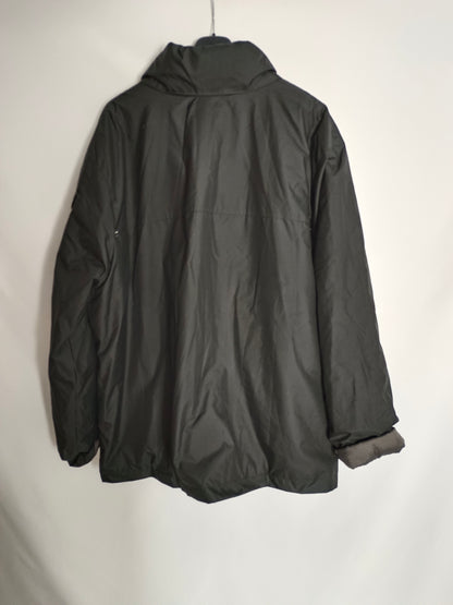 DECATHLON. Black waterproof coat, size 2XL
