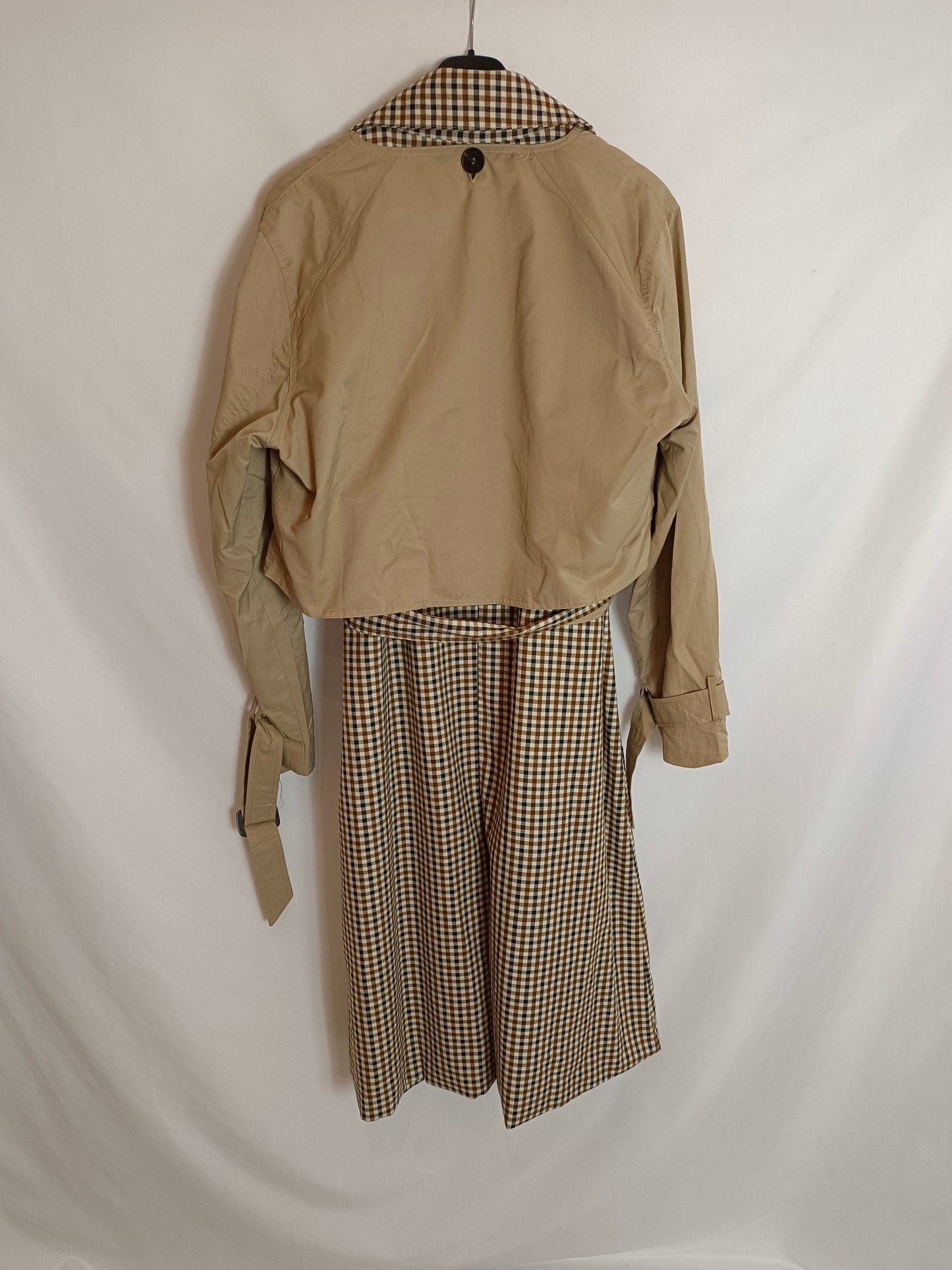 MY STAR. Chaleco cuadros sobrecapa T.m