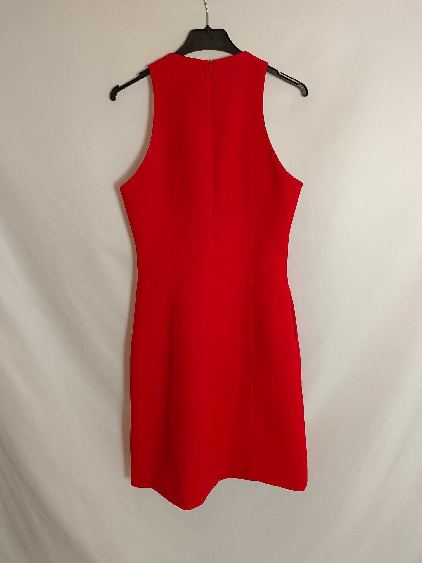 ADOLFO DOMINGUEZ. Vestido rojo textura T.40