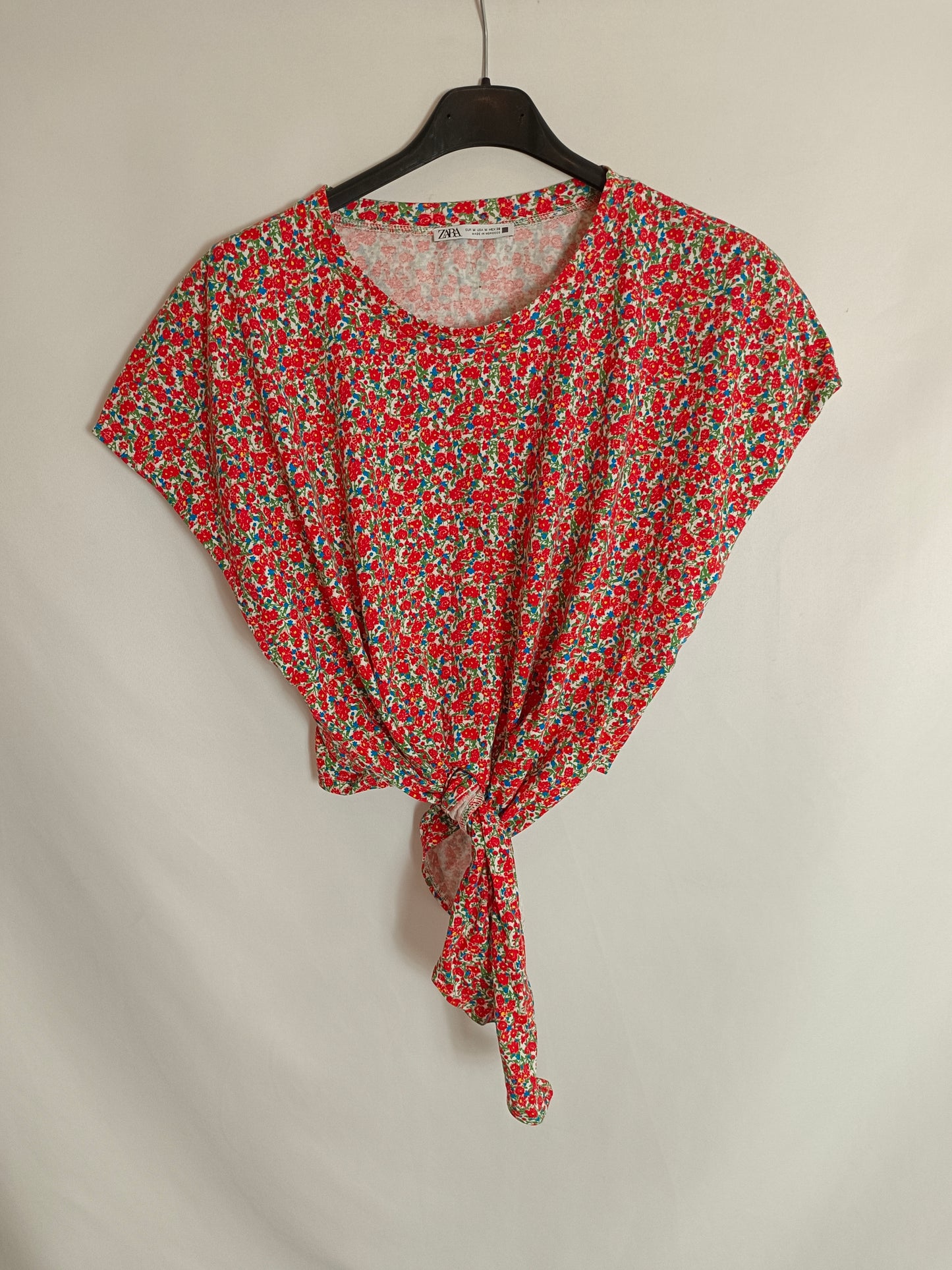 ZARA. Floral knot T-shirt TM