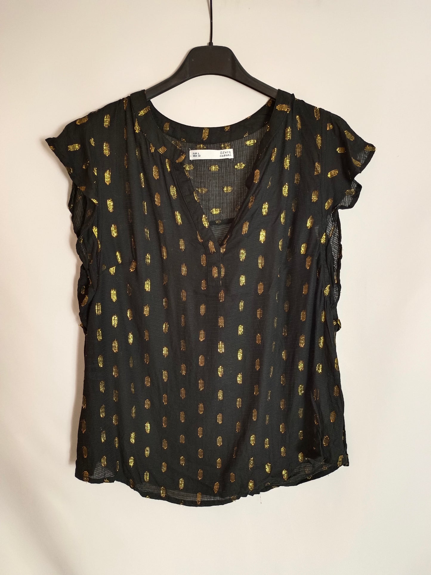 SFERA. Black plumeti blouse Tl