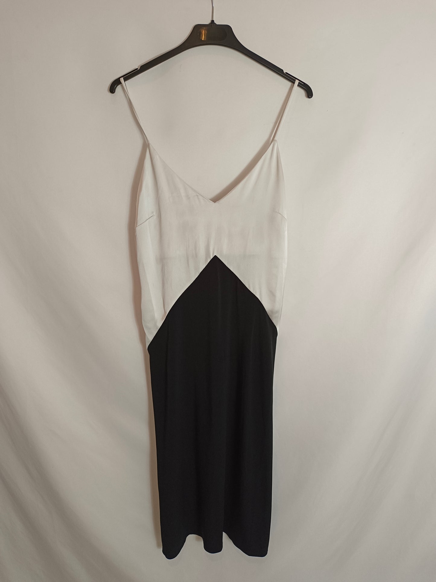 ZARA. Vestido corto bicolor T.s
