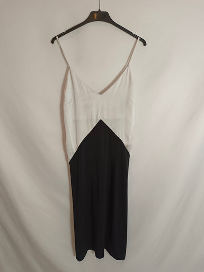 ZARA. Vestido corto bicolor T.s