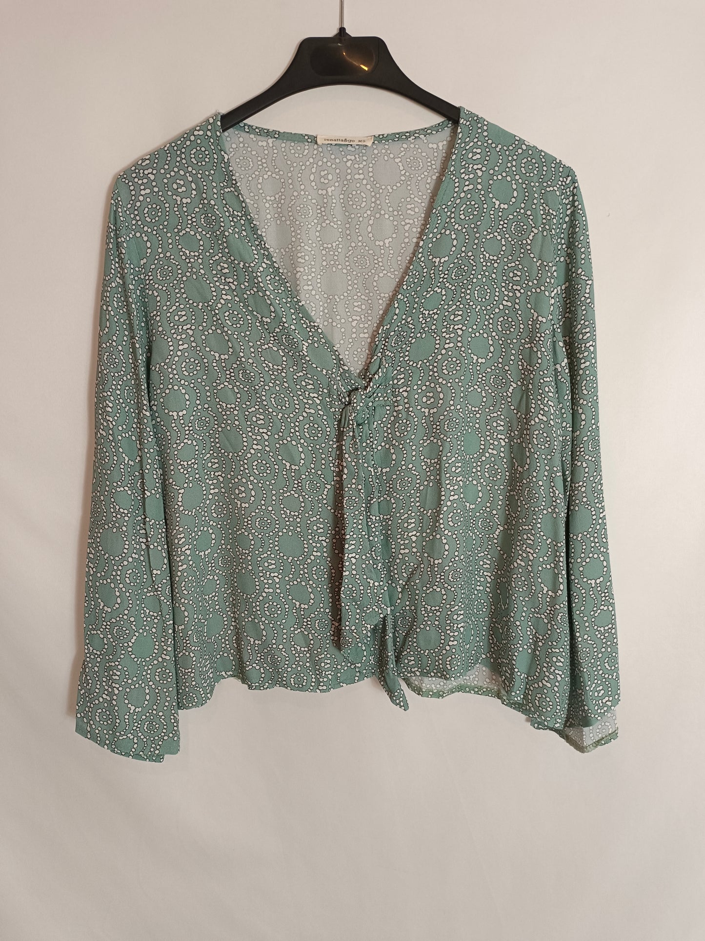 RENATTA&amp;GO. Blue circle blouse Tm/l