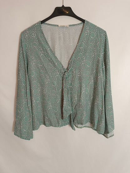 RENATTA&amp;GO. Blue circle blouse Tm/l