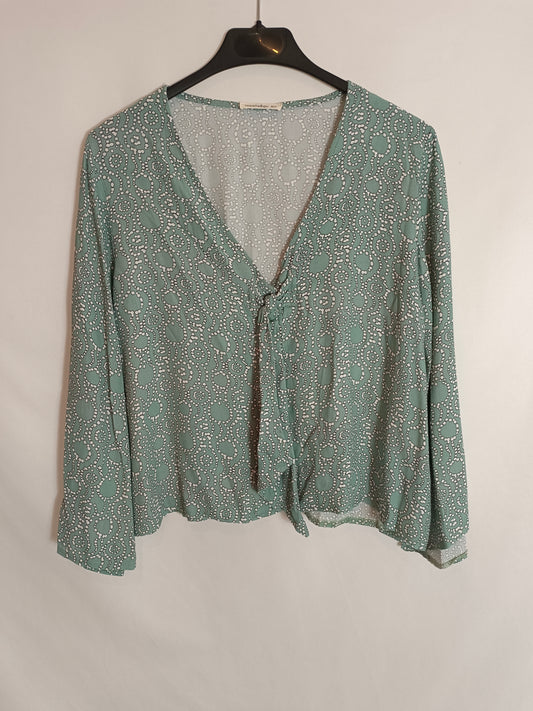 RENATTA&amp;GO. Blue circle blouse Tm/l