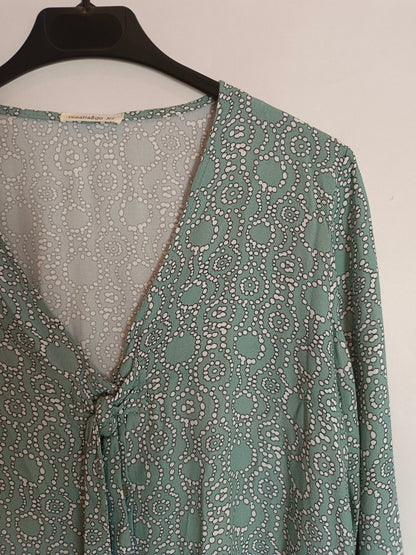 RENATTA&amp;GO. Blue circle blouse Tm/l