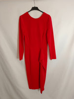 H&M. Vestido rojo midi T.38
