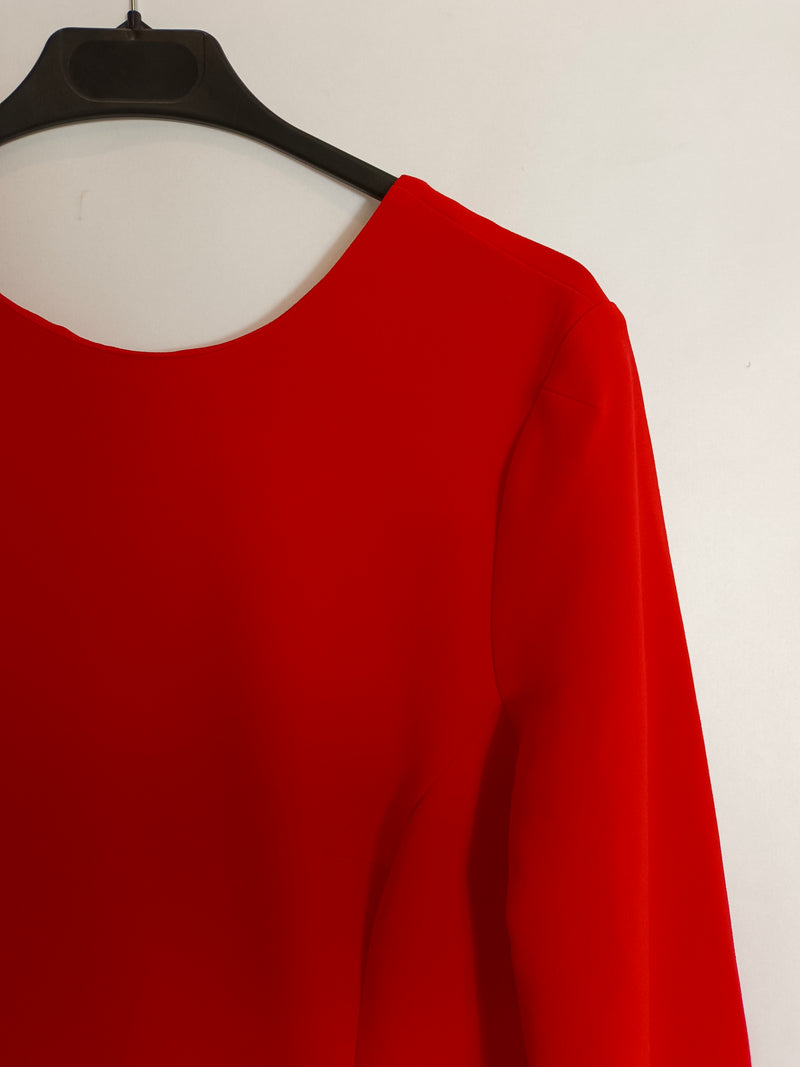 H&M. Vestido rojo midi T.38