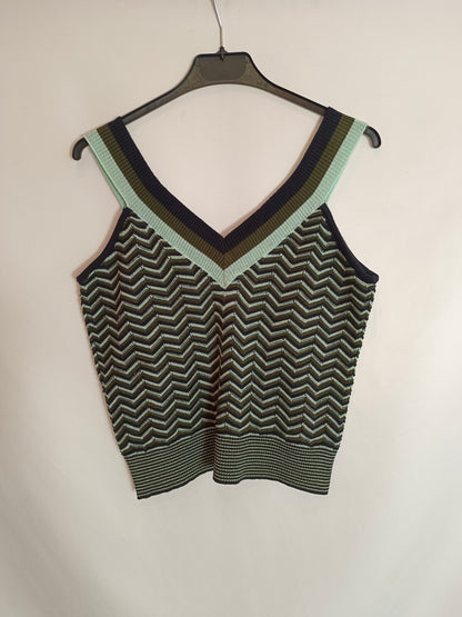 MANGO. Top punto hilos T.s