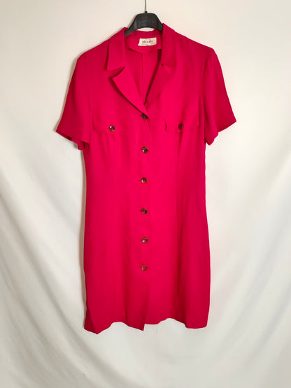 PICCOLA. Vestido rosa botones T.u(m)