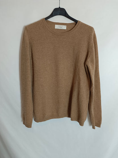 EL CORTE INGLÉS. Jersey beige cashmere T.40