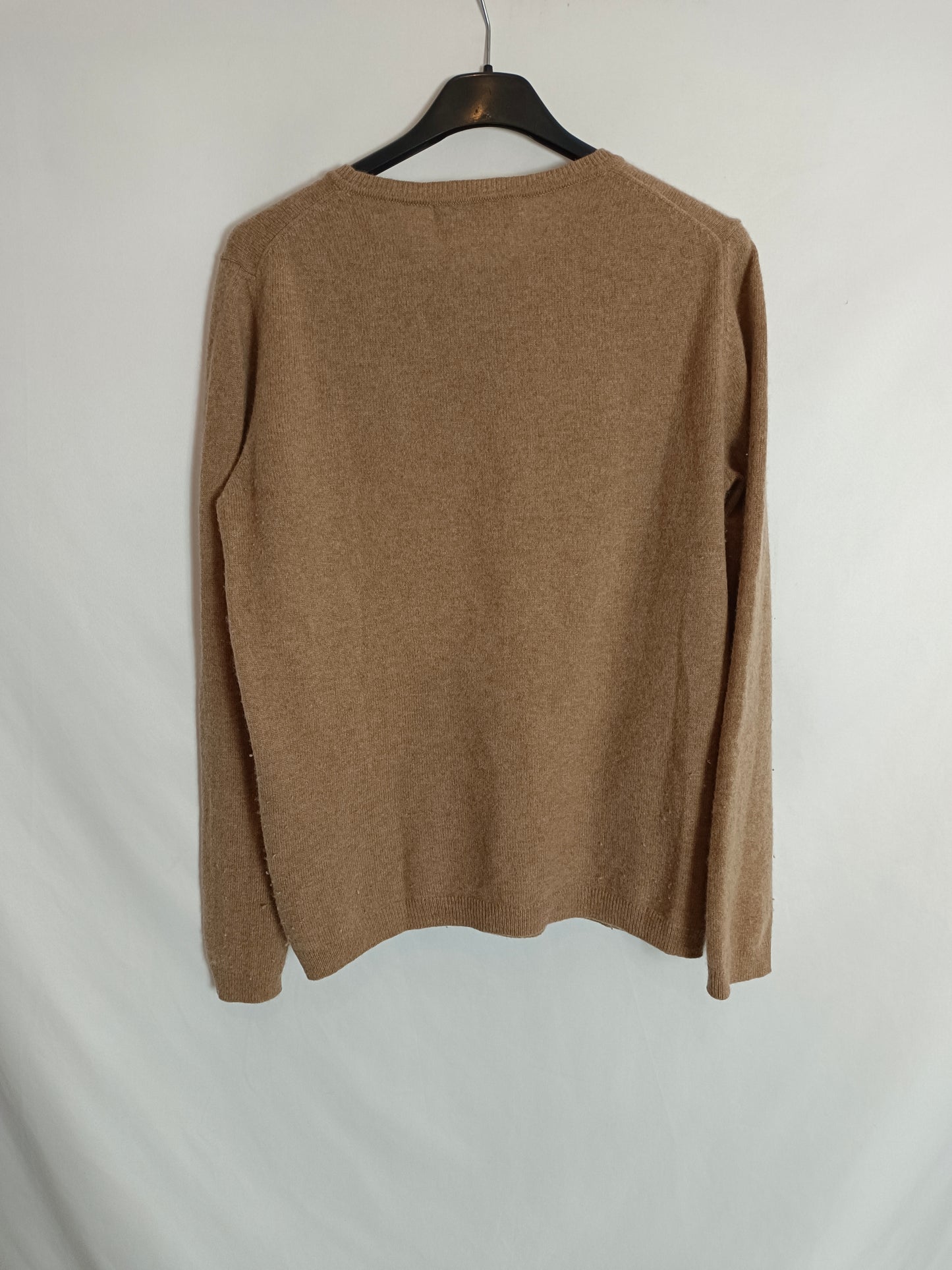 EL CORTE INGLÉS. Jersey beige cashmere T.40