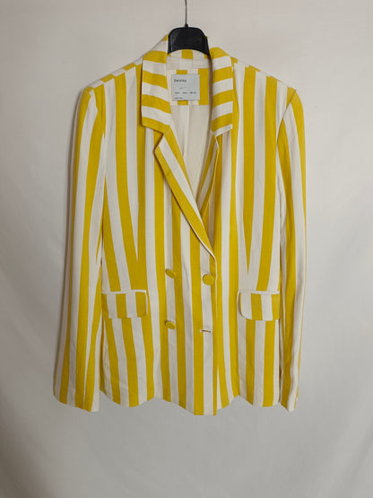 BERSHKA. Flowy striped blazer Tl