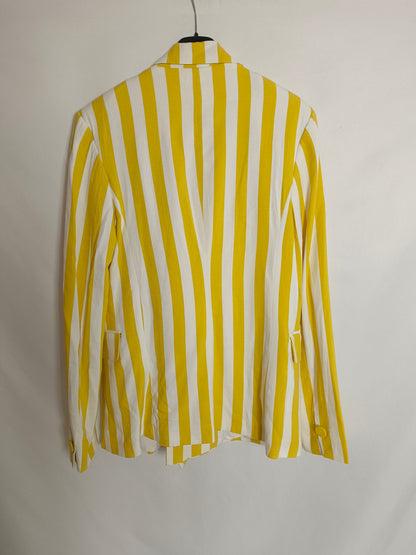 BERSHKA. Flowy striped blazer Tl