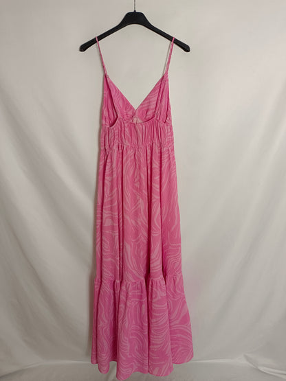 H&amp;M. Textured pink dress T.34