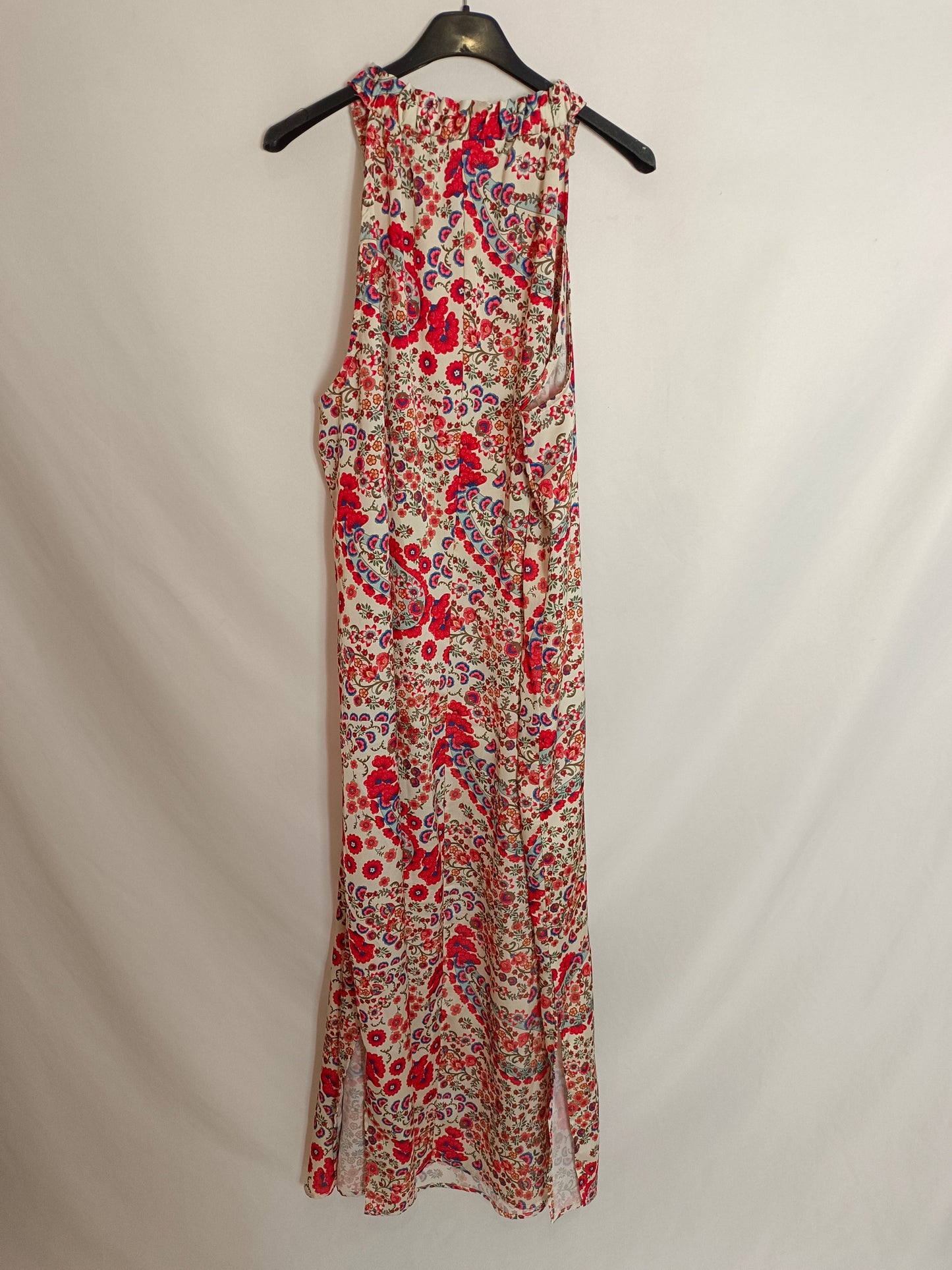 ENCUENTRO. Vestido beige flores T.L/XL