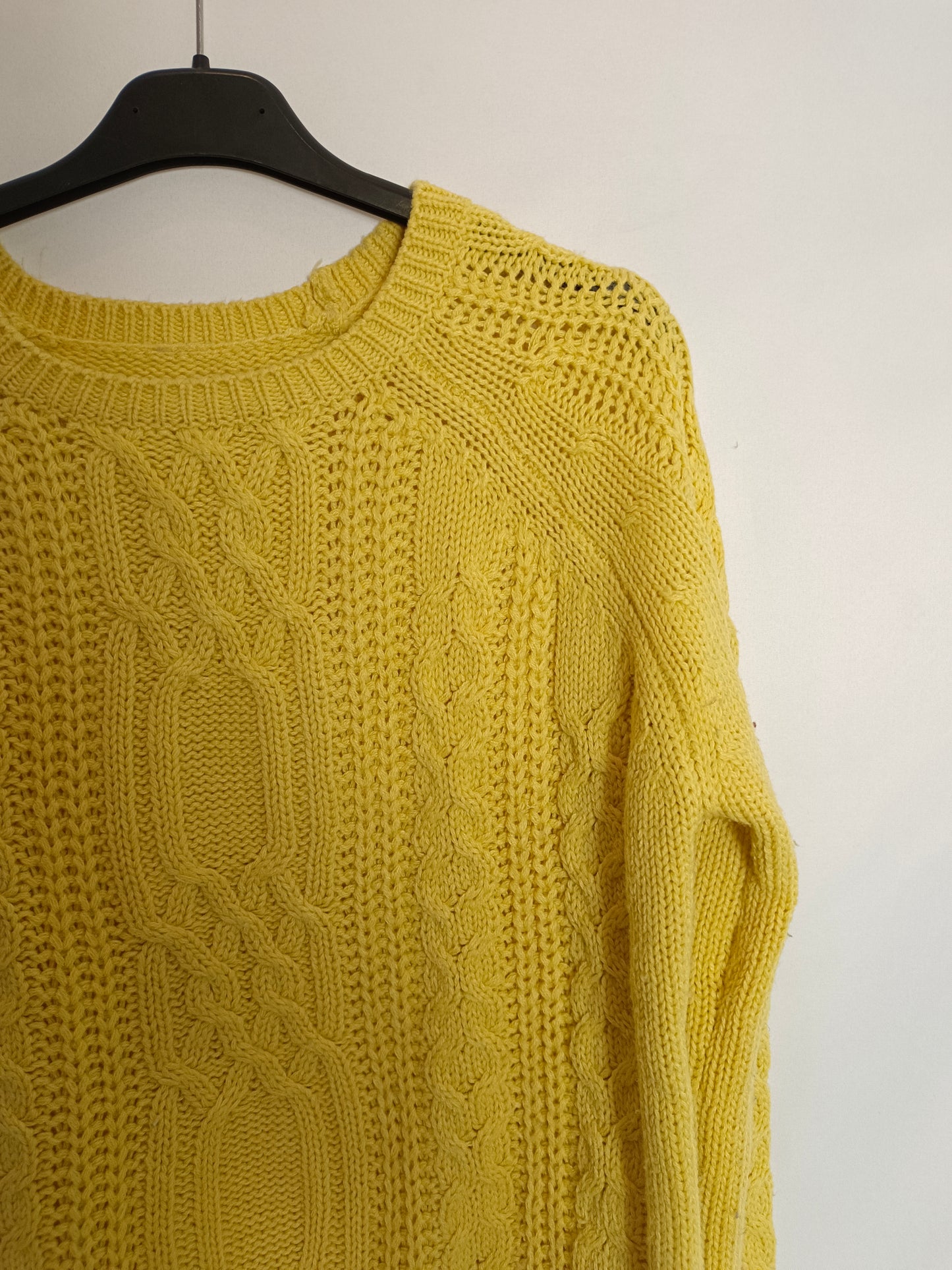 OTHERS. Yellow cable-knit sweater YOUR(S)
