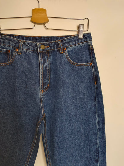 PULL&BEAR.Pantalón denim oscuro  T.u(38)