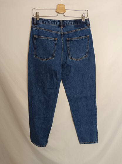 PULL&BEAR.Pantalón denim oscuro  T.u(38)